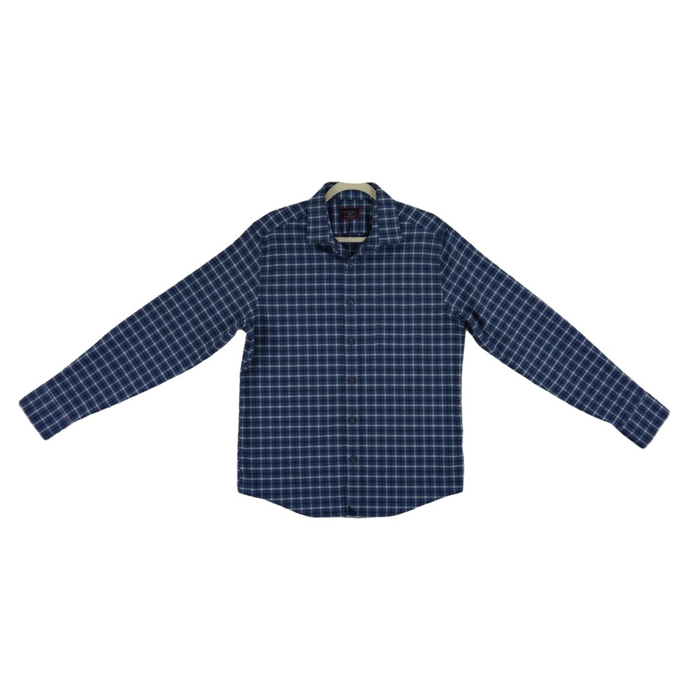 UNTUCKit Blue Plaid Button Up Shirt Men's Size Medium Slim Fit Long Sleeve